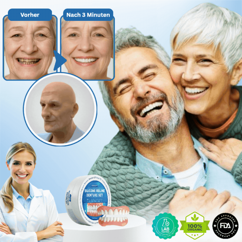 GrinEase™ | Silikon-Reline Prothesenset