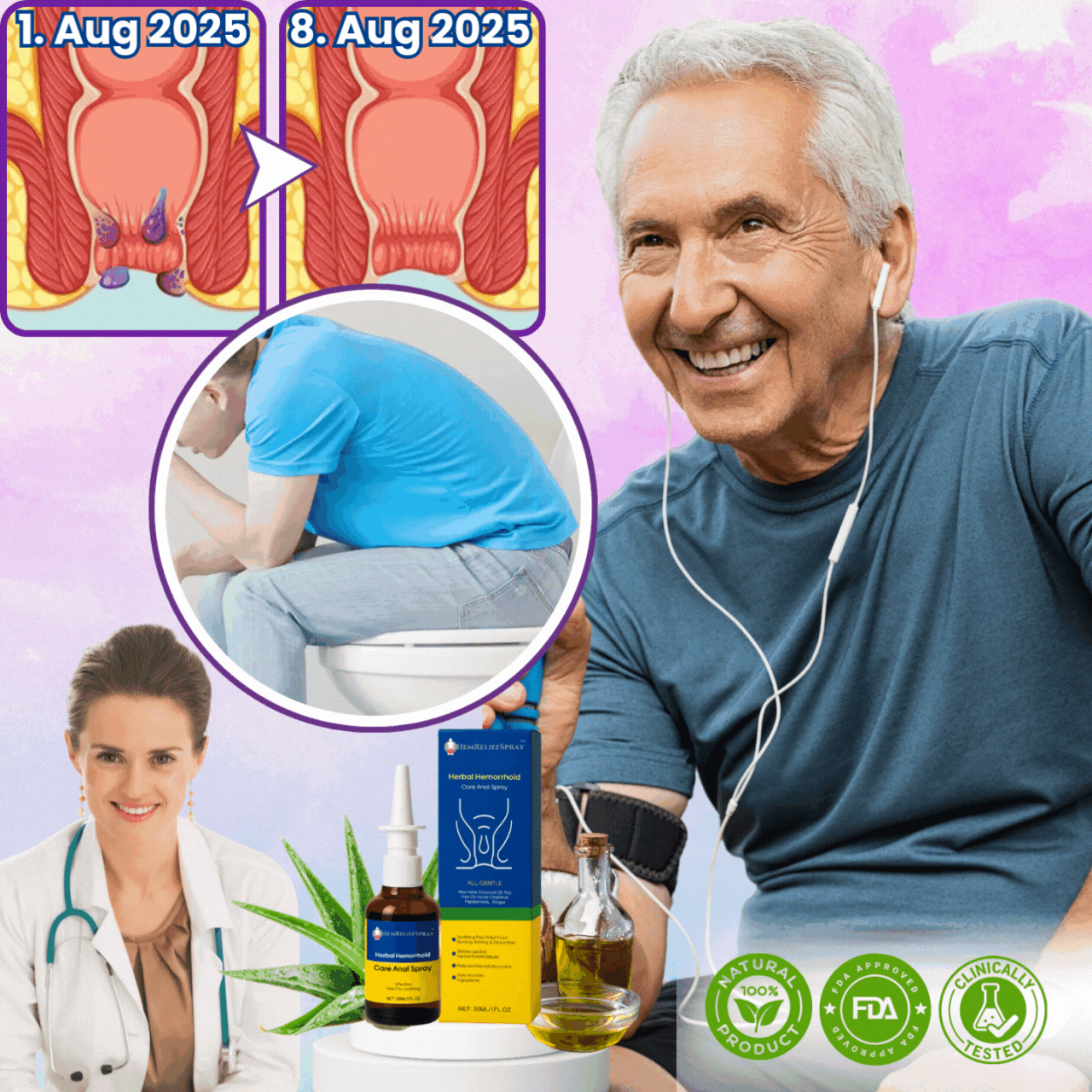 HemReliefSpray™ | 95 % Linderung von intensiven Beschwerden!