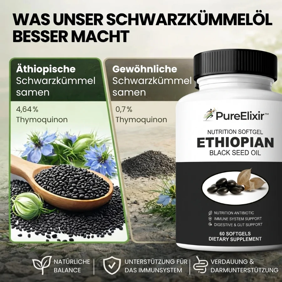 PureElixir™ | Nahrungsergänzungskapseln mit äthiopischem Schwarzkümmelöl - Image 5