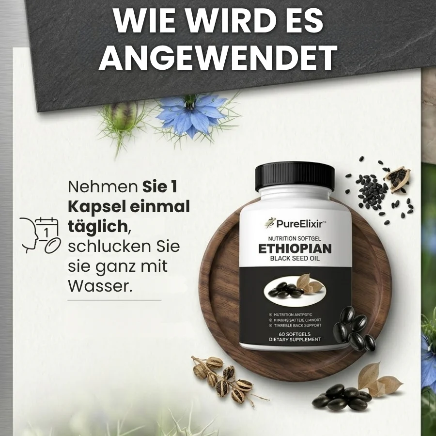 PureElixir™ | Nahrungsergänzungskapseln mit äthiopischem Schwarzkümmelöl - Image 9