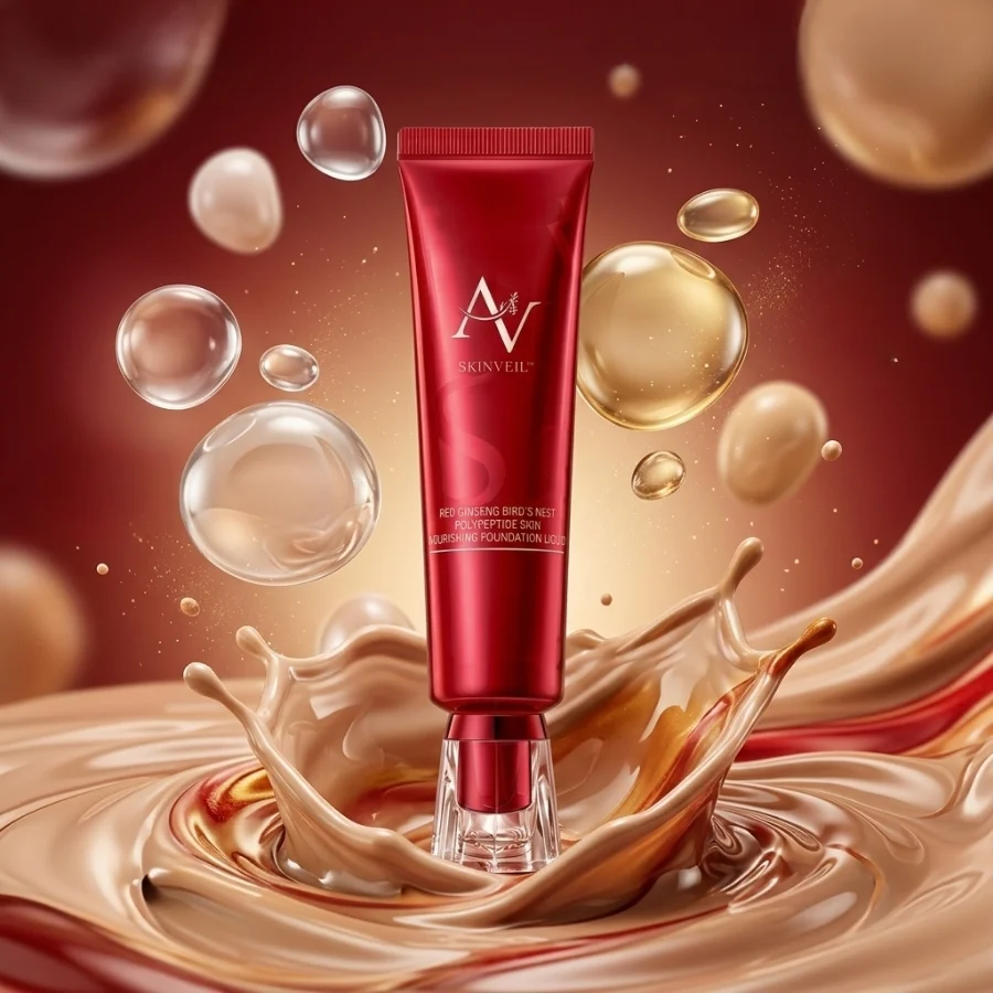 SkinVeil™ | Rote Human Ginseng nährende flüssige Foundation - Image 10