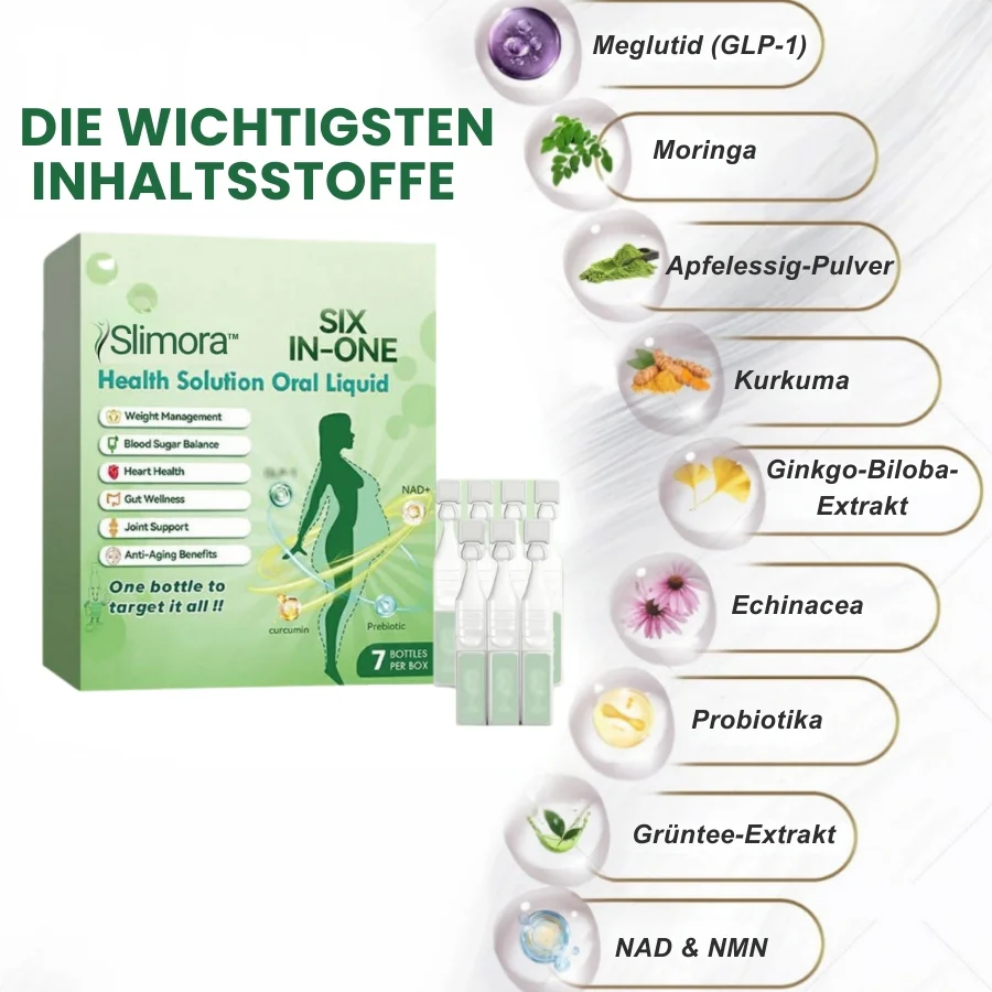 Slimora™ | Sechs-in-eins-Gesundheitslösung – Orale Flüssigkeit - Image 7