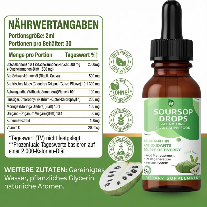 SourSopDrop™ | Reine Stachelannonen-Formel zur Schleimentfernung - Image 6